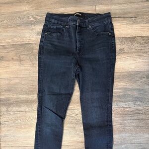 Express Dark Wash Skinny Jeans Cuffed